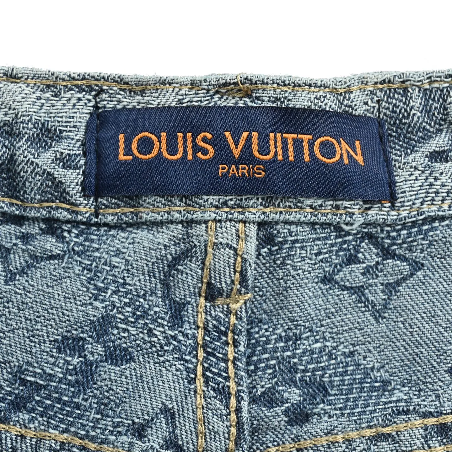 Louis Vuitton/Louis Vuitton cloud old flower jacquard suit denim shorts